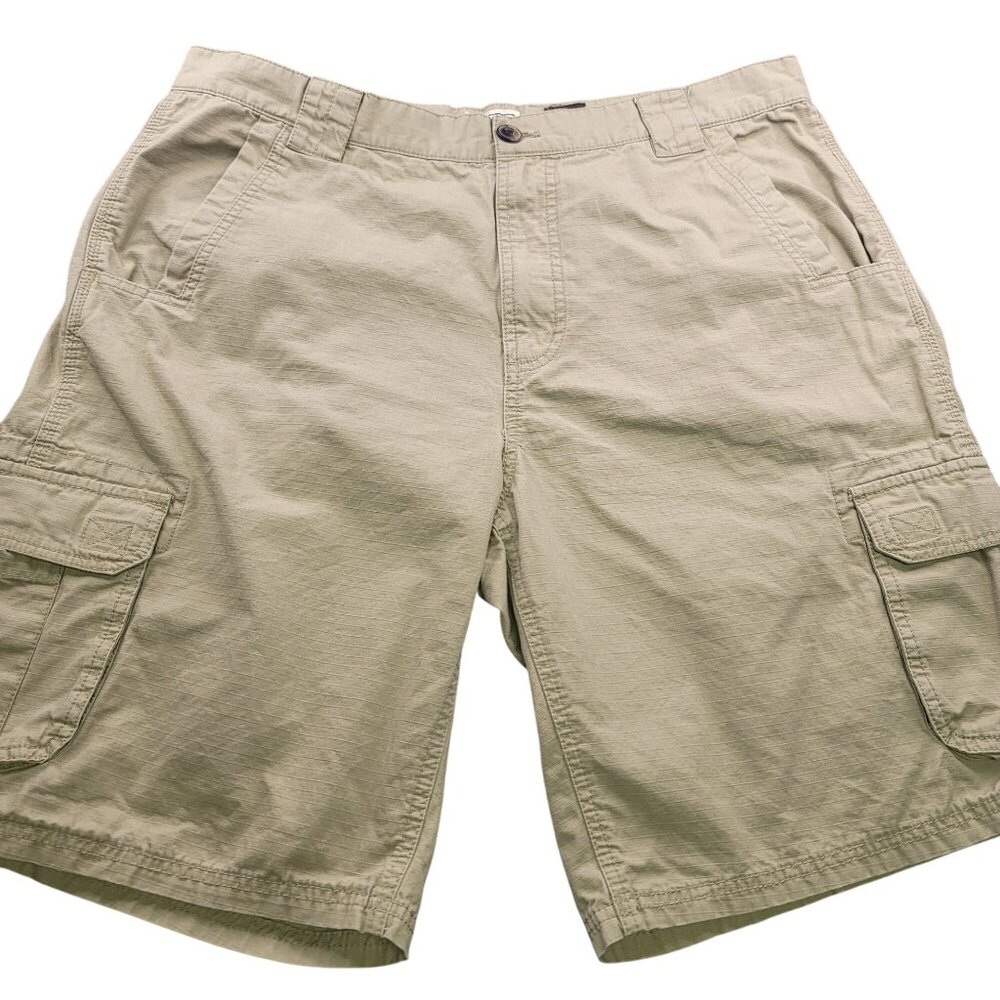 CE Schmidt Workwear Cargo Shorts Mens 40 Beige Ripstop Hiking Outdoor Barn